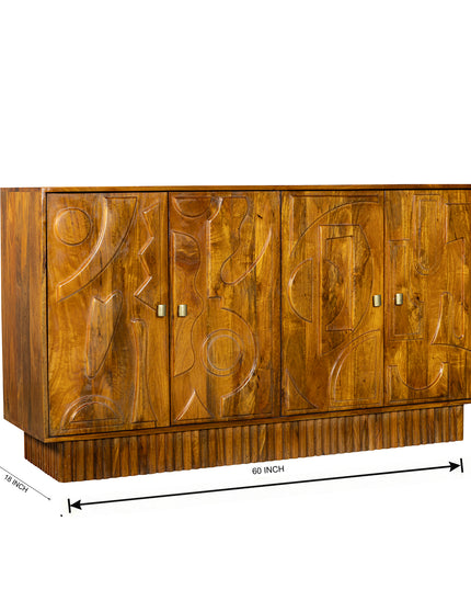 Abstract Relief Console Table