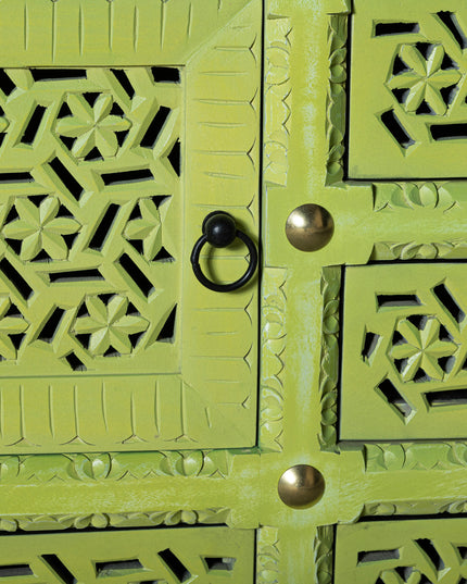 Distressed Olive Green Console Table