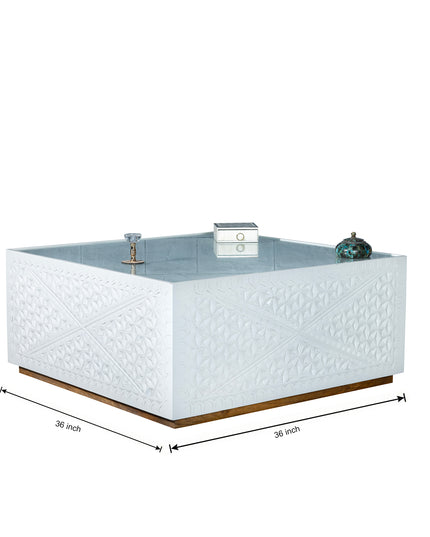 Ivory Lattice Coffee Table