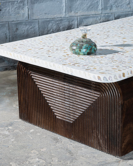 Retro Mother of Pearl Inlay Coffee Table – Set of 3