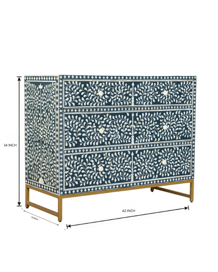 Floral Vine Bone Inlay Dresser