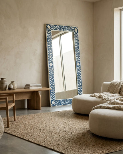 Floral Vine Bone Inlay Mirror