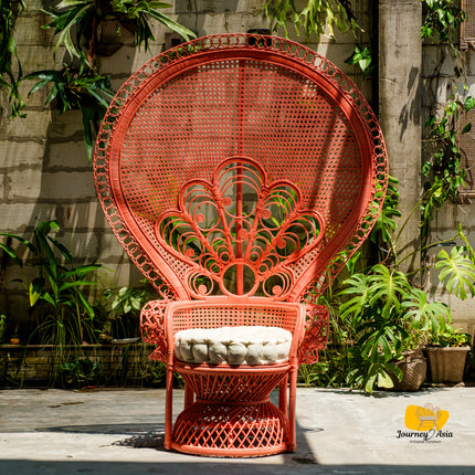 Maharani Peacock Rattan Lounge Chair