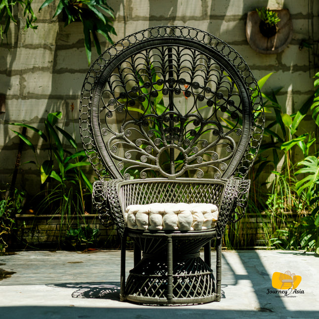 Maharani Peacock Rattan Lounge Chair