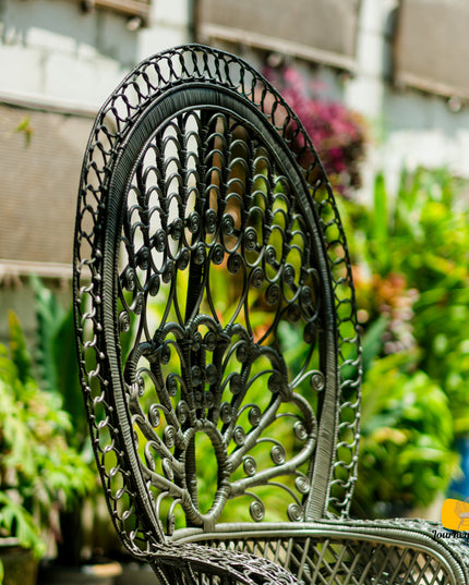 Maharani Peacock Rattan Lounge Chair