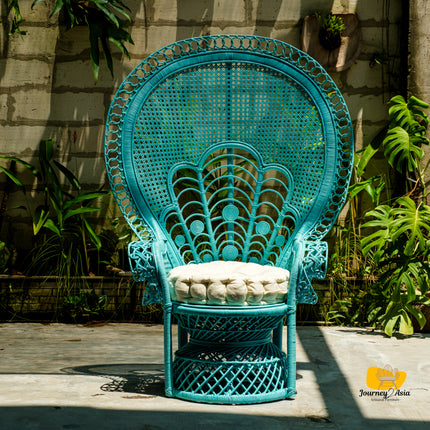Maharani Peacock Rattan Lounge Chair