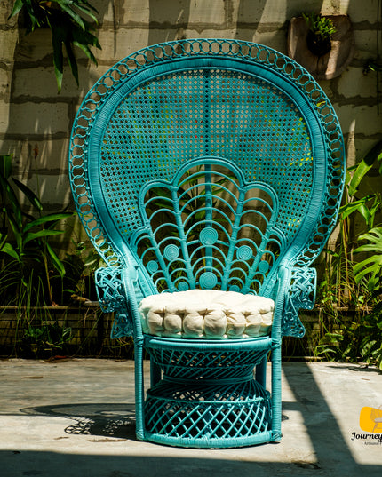 Maharani Peacock Rattan Lounge Chair
