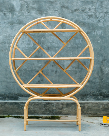 Nusantara Oval Rattan Bookshelf