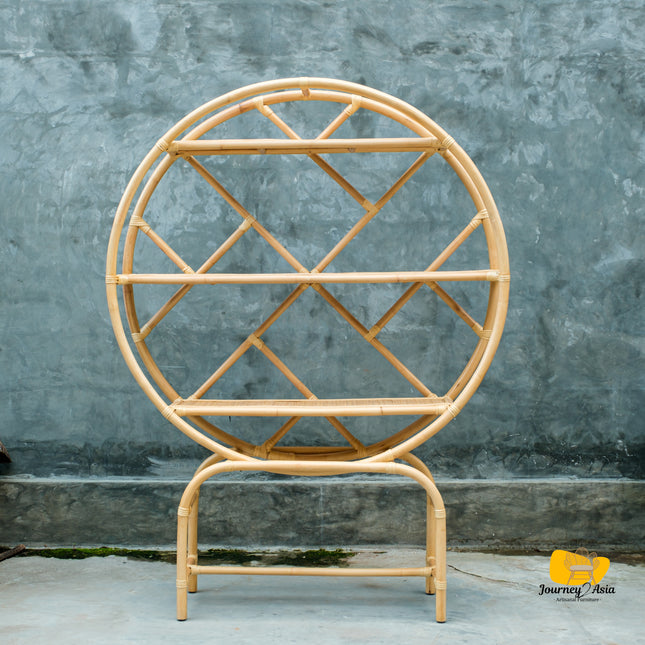 Nusantara Oval Rattan Bookshelf