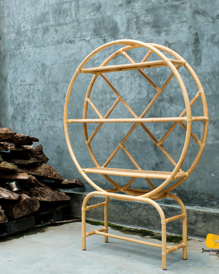 Nusantara Oval Rattan Bookshelf