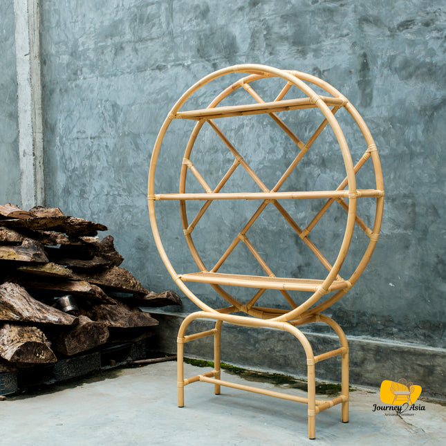 Nusantara Oval Rattan Bookshelf
