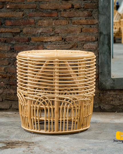Rattan Coil Accent Table
