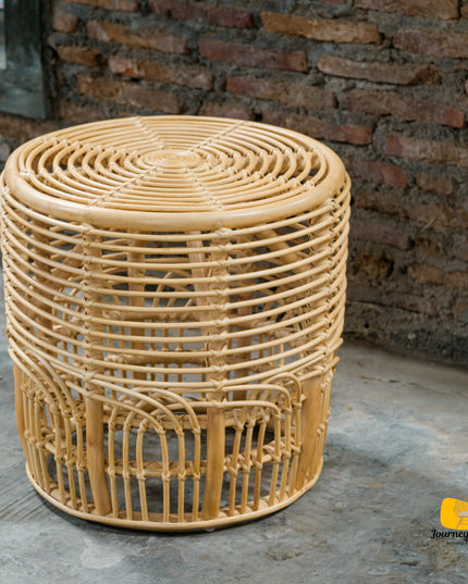 Rattan Coil Accent Table
