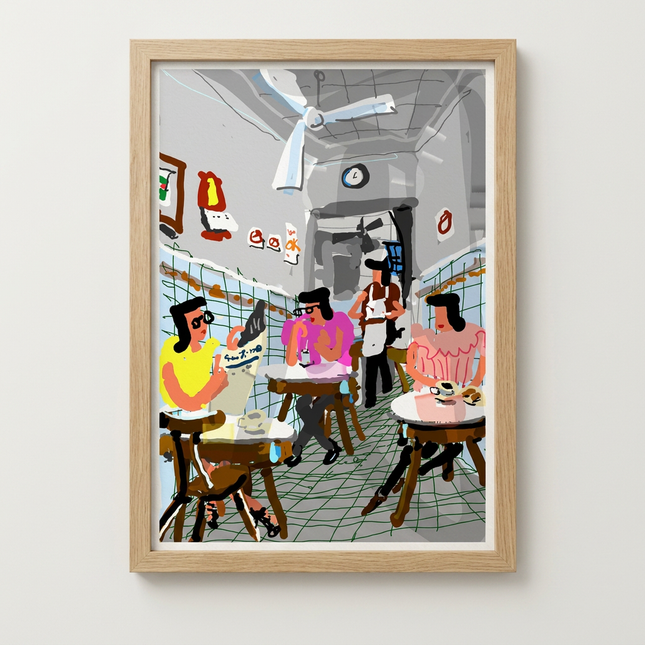 Kopitiam Chronicles | Traditional Coffee Shop Illustration