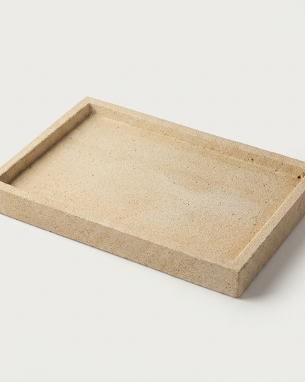 Limestone Bathroom Accessories Set – 5 Piece Handmade Collection