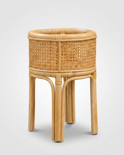 Rattan Pedestal Planter