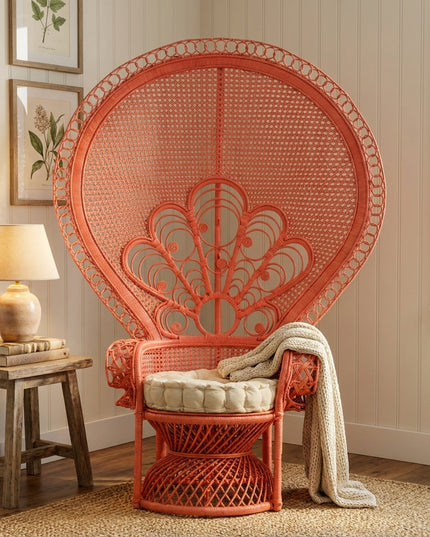 Maharani Peacock Rattan Lounge Chair