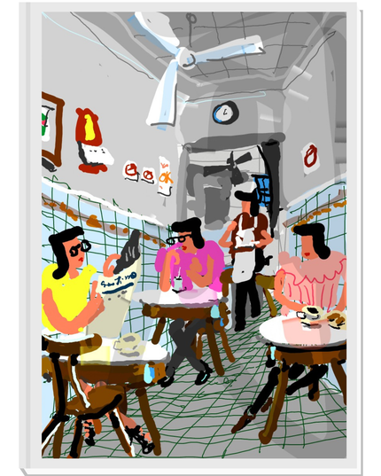 Kopitiam Chronicles | Traditional Coffee Shop Illustration