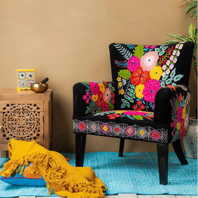 Gypsy Garden Embroidered Armchair (Pre-Order Available)