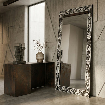 Floral Mother of Pearl Mirror