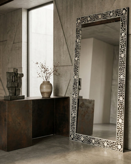 Floral Mother of Pearl Mirror