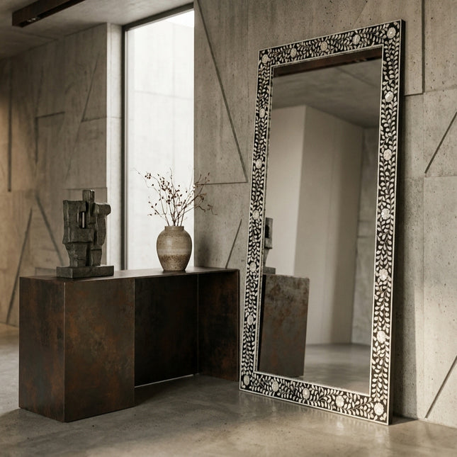 Floral Mother of Pearl Mirror