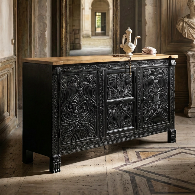 Midnight Black Console Table